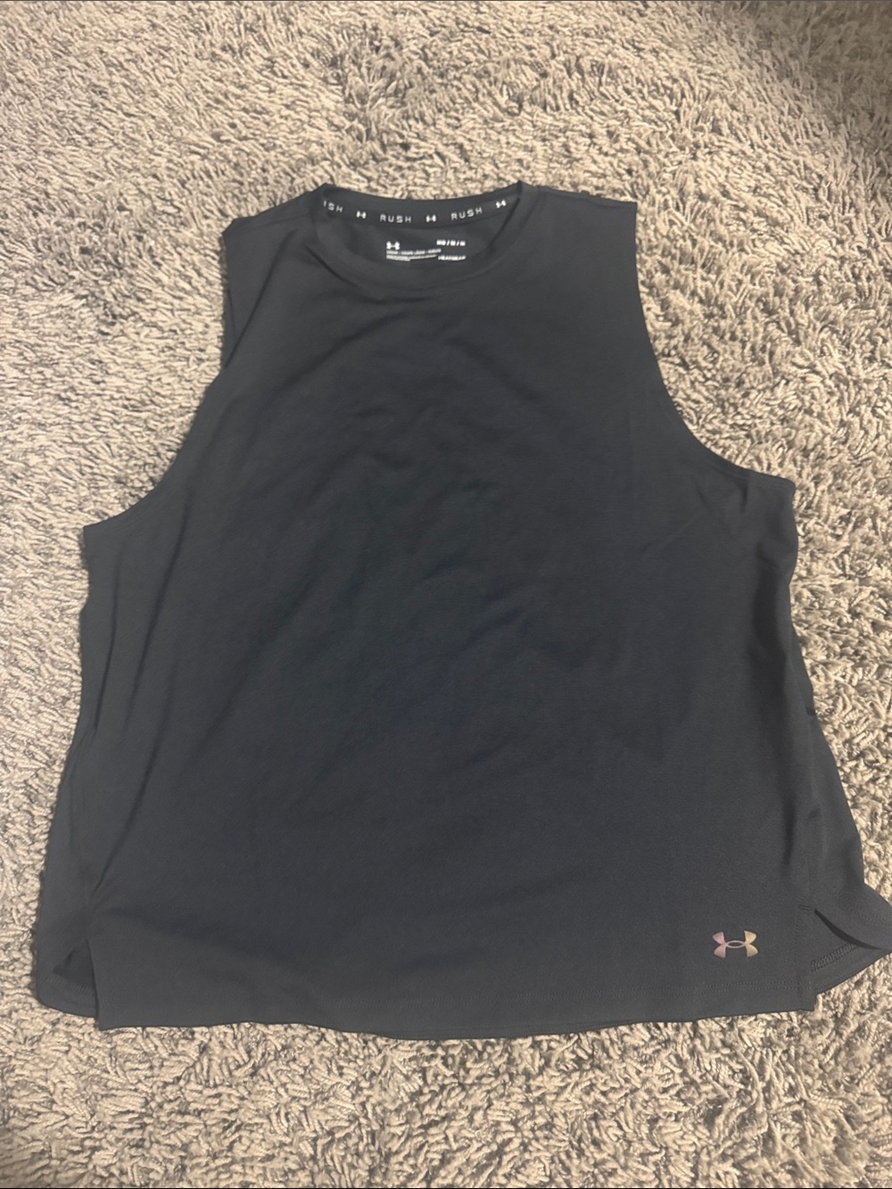 Under Armour Black Performance Muscle Tank with Iridescent Logo